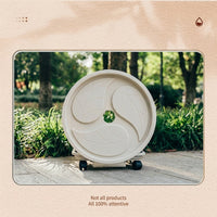 Plant Stand with Wheels Made of Heavy Duty PP Material, Stable Floor Standing Use with Water Collection Tray, Indoor and Outdoor Rolling Base
