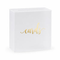 Wedding Card Box Modern Clear Acrylic Card Box Square Shatterproof for Brides, Baby Shower