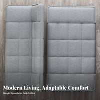 2-in-1 Functionality Armless 3-Seater Sofabed Space-Saving Sleeper Sofa Budgetcost-effective transformable Couch Foldable for Small Apartment Dwellers, Students, Homeowners, Home Office
