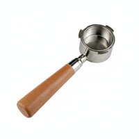 51 Mm Portafilter Handle Perforated Wooden Portafilter Handle Side Tabs