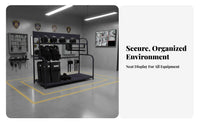Security Equipment Stand Comprehensive Storage Riot Gear Rack Multi-Functional Design Police Gear Rack for First Responders, Guard Post, School