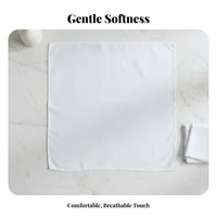 White Cotton Handkerchief Tie-Dye Ready White Cotton Textile Squares Washable