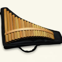 Bamboo Panpipes with Case 22 Bamboo Panpipes Curved for Instrumentalists