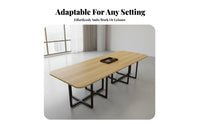 Modern Design Conference Table and Chair Bundle Versatile Nesting Conference Table Set Long-Lasting Construction Office Furniture Space-Saving Design for Business Professionals, Team Leaders, Meeting Room, Training Center, Lounge Area, Boardroom