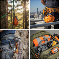 Climbing Hook with Slotted Arm Compact Gear Hanger for Arborists, Rope Access
