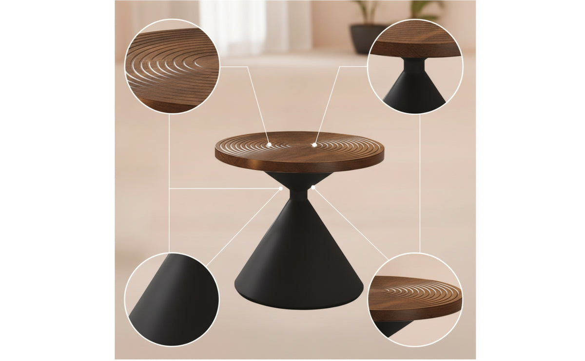 Round Coffee Table Modern Coffee Table with Pedestal Base Minimalist Furniture for Living Room, Lounge Corners