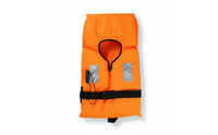 Reflective Strips Adult Foam Life Vest Adjustable Straps Orange Safety Vest with Whistle Rescue Life Jacket for Adults, Boaters, Boating, Kayaking, Fishing