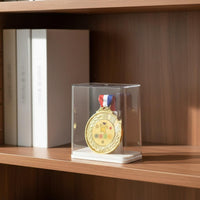 Single Medal Display Box Dustproof Medal Display Case Individual Compartment Award Shadow Box for Athletes, Collectors, Home Decor