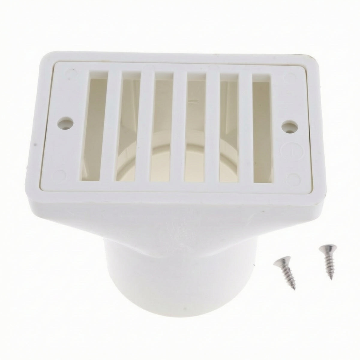 Abs Plastic Pool Overflow Fitting Square Pool Drain with Grate Anti-Clogging Overflow Drain Cover Long-Lasting