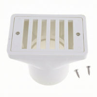 Abs Plastic Pool Overflow Fitting Square Pool Drain with Grate Anti-Clogging Overflow Drain Cover Long-Lasting