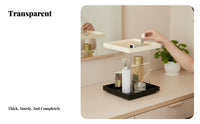 Rotating Makeup Tower Easy to Clean Multi-Compartment cosmetic Station for Bedroom