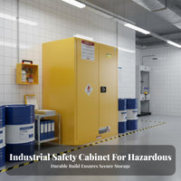 Storage Cabinet Fire-Resistant Cabinet Leak-Resistant Industrial Locker for Lab Technicians, Scientific Workspace, Workshop, Garage