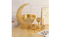 Metal Scent Burner Ornate Scent Holder with Tray Crystal-Like Decorative Censer for Entryway