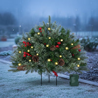 Half Round Christmas Tree Festive Look Christmas Yard Decoration Illuminated