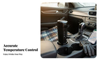Vehicle-Powered Kettle Digital Display Portable Car Water Boiler 304 Stainless Steel Liner Vehicle for Truck Drivers, Journeyers, Road Trips