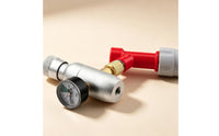 Compact CO2 Pressure Regulator Silver Metal Locking-Pin CO2 Regulator Black Gauge