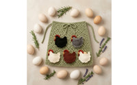 Handmade Egg Gathering Apron with Chicken Pockets Rustic Egg Collecting Apron with Chicken Pockets Whimsical Charming for Homesteaders, Backyard Farm