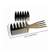 2 Pieces Stainless Steel Styling Comb Flat Design Wide Tooth Styling Comb Rust Resistant Beauty Tool