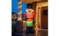 Outdoor Inflatable Nutcracker Soldier Festive Nutcracker Soldier Seasonal Christmas Decoration Portable for Yard, Entryway