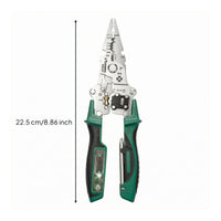 Folding Digital Test Pliers Indicator Lights Test Pen Pliers LED Indicators Foldable Wire Stripper Insulated Handle for Electricians, Electrical Repair