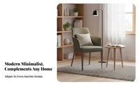 Modern Minimalist Design Upholstered Armchair Ergonomic Back Support Upholstered Contoured Chair High-Density Cushioning Lounge Seating Sturdy Frame for Interior Designers, Apartment Dwellers, Hotel, Restaurant, Waiting Area, Office