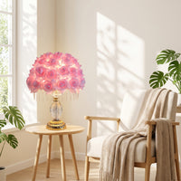Floral Table Lamp  Decorative Floral Lamp Soft Lighting for Bedside