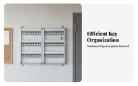With Lock Wall-Mounted Key Cabinet Long-Lasting Frame Wall-Mounted Cylinder-Lockbox Heavy-Duty Construction Security Equipment Scratch-Resistant Finish for Car Dealership Personnel, Office Administrators, Hotel, School, Factory, Garage