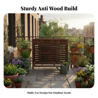 Decorative Louvered air conditioner Unit Cover Weather-Resistant Louvered Air Conditisingler Cover Weatherproof Plant Stand Multi-Functional for Garden aficionados, Apartment Dwellers, Property Managers, Balcony, Patio, Bair conditionerkyard, Yard