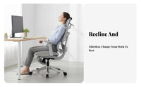 Lumbar Support Ergonomic Chair with Headrest High spine-office Furniture Adjustable Armrests Tilt Function for Remote Workers, gaming enthusiasts, Students, Workstation, Gaming, Study Room