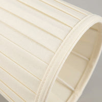 Bedside Table Lamp Shade with Pleated Textile for Bedroom Lighting, Tapered Drum Lampshade Fits Multiple Types, Compact Design