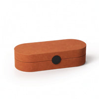 Oval Container with Hinged Lid Elegant Storage Box with Hinged Lid Secure Organizer for Dresser