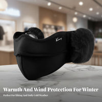 Soft Earmuff Face Cover Ocular Corner Protection Winter Face Cover Earmuffs Integrated Ear Warmer Face Cover 2-in-1 Design