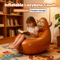 Inflatable Bean Bag Chair for Kids, Portable, PVC, 122x120cm