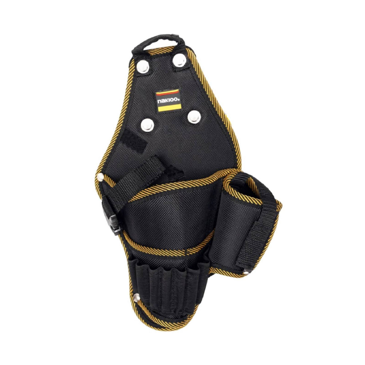 Organized Tool Pouch with Belt Clip Structured Utility Pouch with Handle Quick-Attach Drill Sheath Multi-Pocket for Carpenters