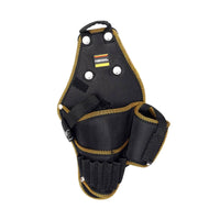 Organized Tool Pouch with Belt Clip Structured Utility Pouch with Handle Quick-Attach Drill Sheath Multi-Pocket for Carpenters