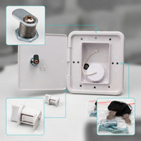 RV Water Connection Hatch Leak-Resistant Water Fill Hatch with Lock Threaded Plastic for Campers, Travel Trailers