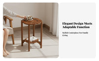 Rattan Woven Design four-lobe-shaped fourfoliage motif Table With Storage Space Household Furniture Vintage and design Multi-Functional for Apartment Dwellers, residents, Small Families, Living Room, Home, Lounge Area