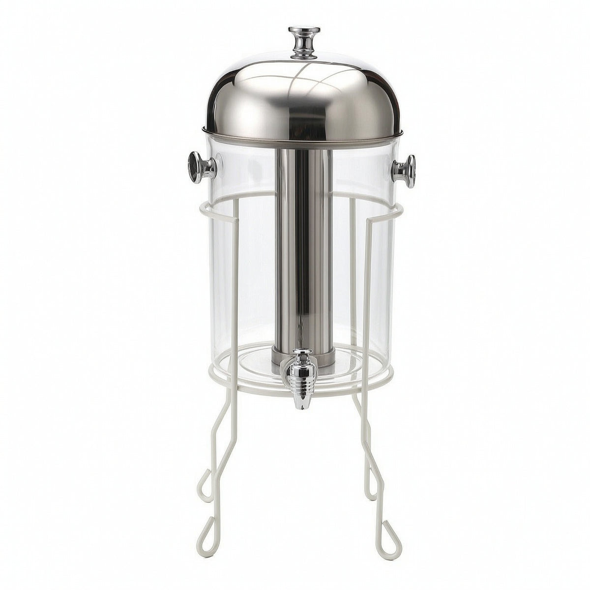 Transparent Drink Dispenser with Stand Stainless Steel Drink Dispenser with Lid Detachable Buffet-Style for Caterers, Hosts, Buffets, Parties, Restaurants, Weddings