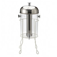 Transparent Drink Dispenser with Stand Stainless Steel Drink Dispenser with Lid Detachable Buffet-Style for Caterers, Hosts, Buffets, Parties, Restaurants, Weddings