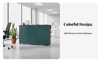 Keyless Combination Lock Compact Filing Cabinet Modern Design Multi-Drawer Wooden Cabinet Lockable Office Furniture Room Divider Function for Business Managers, Students, Workspace, Reception Area