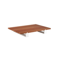 Modern Patio Conversation Set with Teak Coffee Table