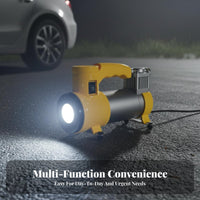 Portable Car Tire Pump 100W High Power Portable Tire Inflator Builtbuilt-in Inflator for Engineists, Enginecyclists, Nighttime, Outdoor, Garage