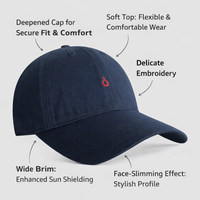 Wide Brim Embroidered Baseball Cap for Men, Ladies Sun Hats Packable Adjustable Strap, Outdoor Activities Casual Wear Size