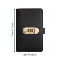 Funds Savings Binder with Lock Large Capacity Combination Lock Money Organizer Retro Design Bills Collection Book