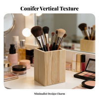 Unfinished Pen Holder Wood Stationery Organizer Versatile DIY Wooden Pencil Cup for Students, Crafters, Home Office