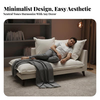 Italian aesthetic Wavy Chaise Longue Minimalist Aesthetic Lounge Chair Ergonomic Design Daybed Curved contour for Apartment Dwellers, Homeowners, Adults, Living Room, Bedroom, perusing corner