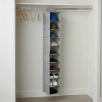10-Layer Hanging Storage Bag Nonwoven Material Hat Hanging Organizer Space-Saving Vertical Closet Organizer for Wardrobe