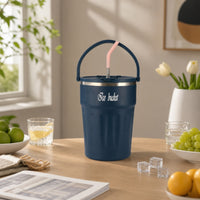 Thermal Jug with Straw Large Capacity Water Bottle with Wide Mouth Vessel for