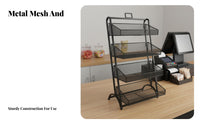 Checkout Counter Shelf Space-Saving Countertop Candy Display Stand Freestanding 4 Tier Snack Display Rack for Convenience Store Owners, Retailers