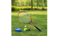 Pre-Strung Badminton Racket Lightweight Badminton Racket with Base Sturdy Shuttlecock Sweat-Absorbent for Outdoor Exercise, Backyard